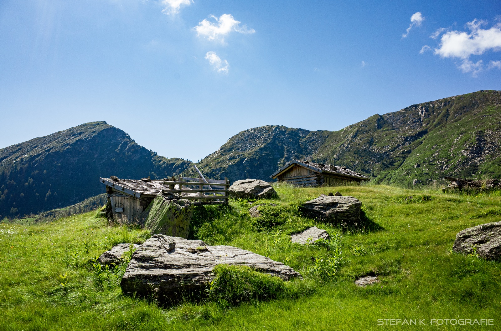 Blick zur Matatzspitze und zu unserm Abstiegsgrat
